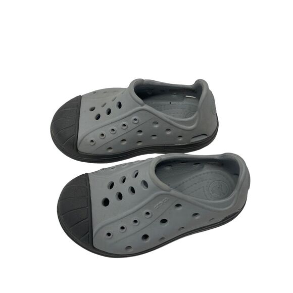 Crocs Bump It Grey Slip On Water Shoes Beach Lake Pool Summer Youth Child 6 C6 - Picture 4 of 7